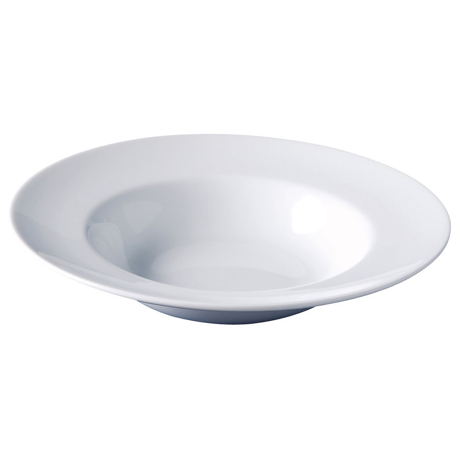 Superwhite Porcelain Round Winged Pasta/Soup Dish 26cm