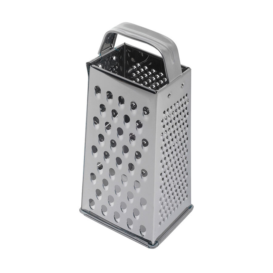 Genware Box Grater 4 Way Stainless Steel 9x4x3in