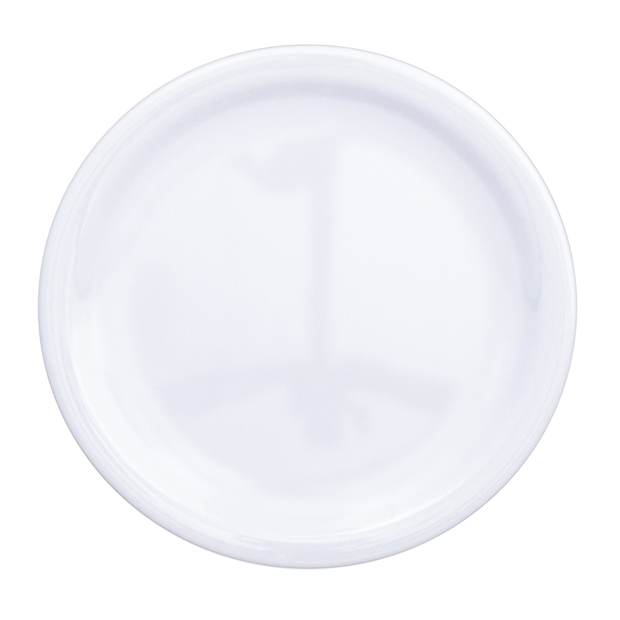 White Melamine Round Plate 23cm 9 Inch