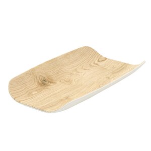 Dalebrook Tura Melamine Natural Wood Effect Curved 1/4 Gastronorm Tray 26.5x16.2x4cm