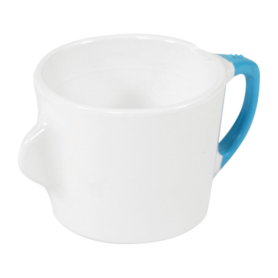 Dalebrook Omni Melamine White Cup With Blue Handle 130x90x70mm 200ml