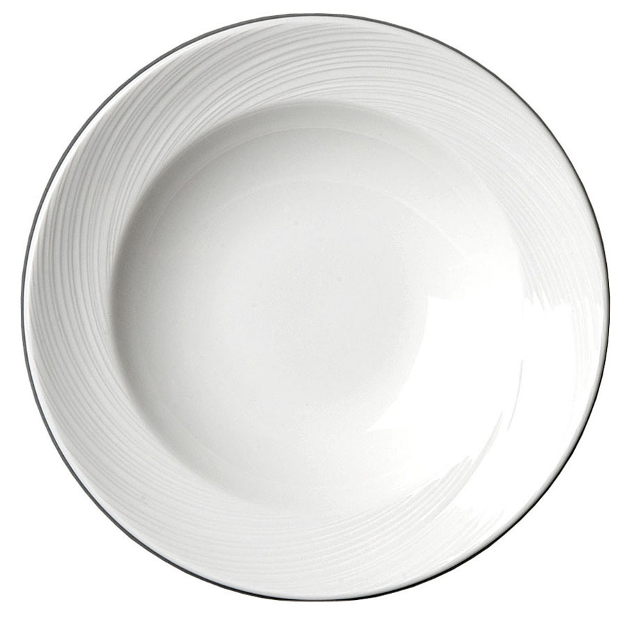 Steelite Spyro Vitrified Porcelain White Round Pasta/Soup Dish 24.2cm