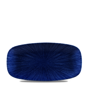 Churchill Studio Prints Agano Vitrified Porcelain Blue Oblong Platter 29.8x15.3cm