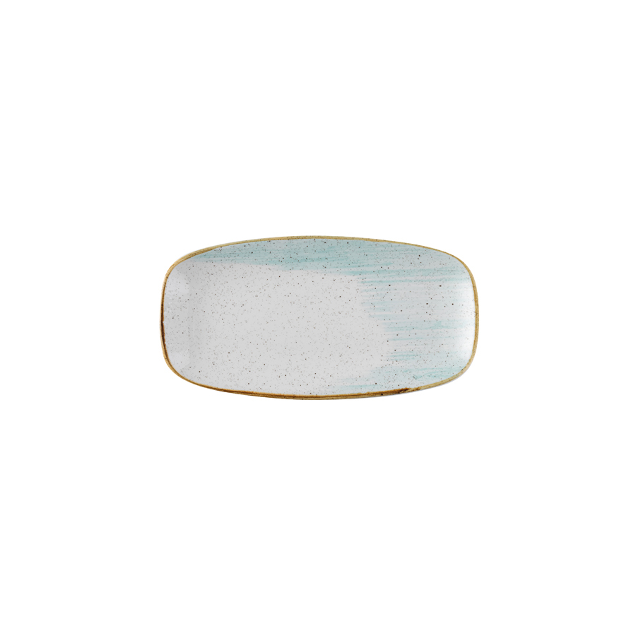 Churchill Stonecast Accents Vitrified Porcelain Duck Egg Oblong Plate 29.8x15.3cm