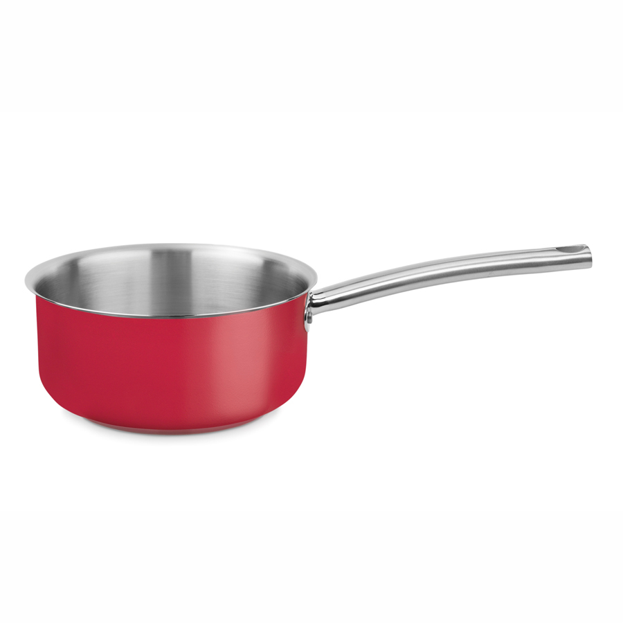 Pujadas Cool Line Colours Saucepan 16cm Red Stainless Steel