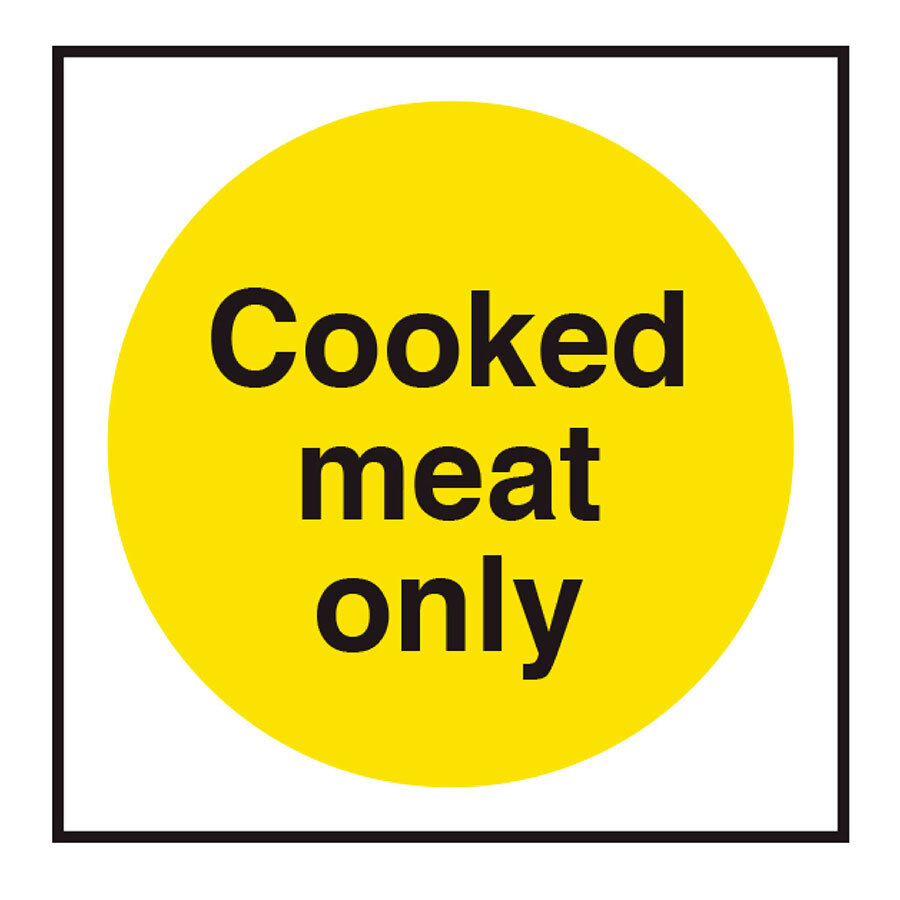 Cooked Meat Only Catering Vinyl Sticker