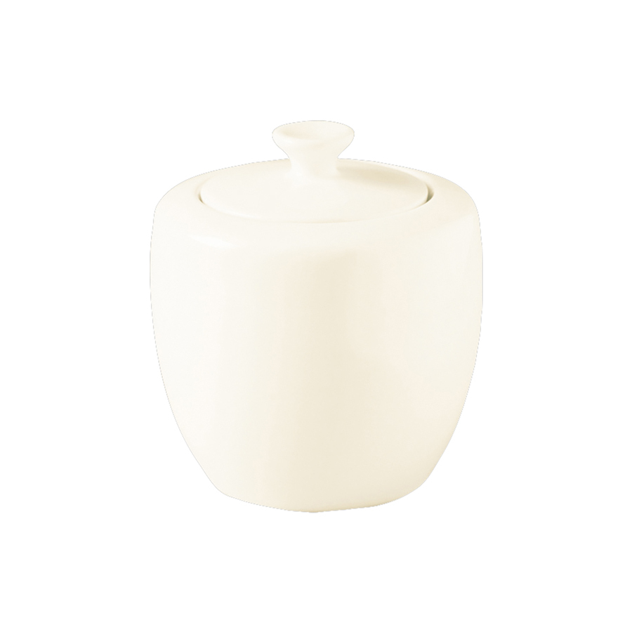 Rak Classic Gourmet Vitrified Porcelain White Covered Sugar Bowl 27cl
