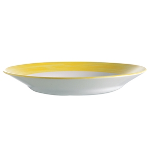 Brush Yellow Soup Plate 22.5cm 8.9in