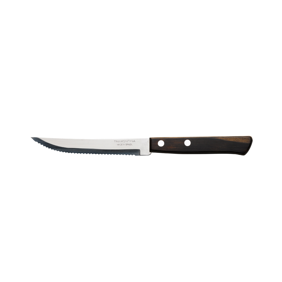 Tramontina 18/10 Stainless Steel Polywood Steak Knife Black Handle