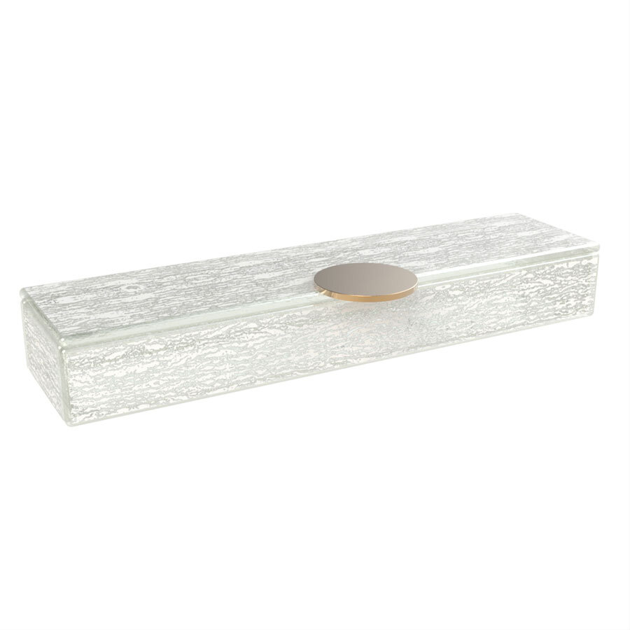 My Glass Studio Bento Dinner Plates Crackled White Rectangular Box With Lid 28x7x4cm