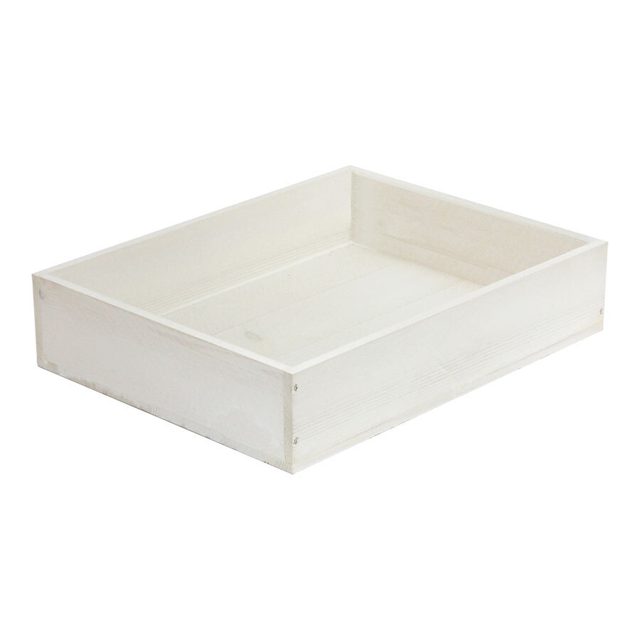 Small Rustic Tray, White