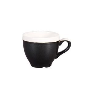Churchill Monochrome Vitrified Porcelain Onyx Black Espresso Cup 10cl 3.5oz