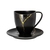 Rak Knitzoo Vitrified Porcelain Dark Grey Breakfast Cup With Gold Stitch 30cl