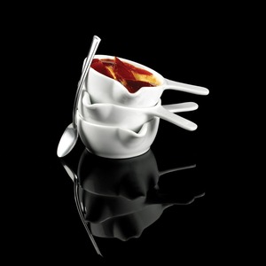 Churchill Art De Cuisine Porcelain White Menu Miniature Sauce Pan 8x4.5cm 11cl 3.9oz
