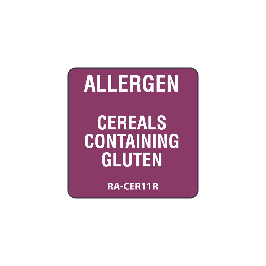 Cereal Allergen Label Purple 2.5x2.5cm