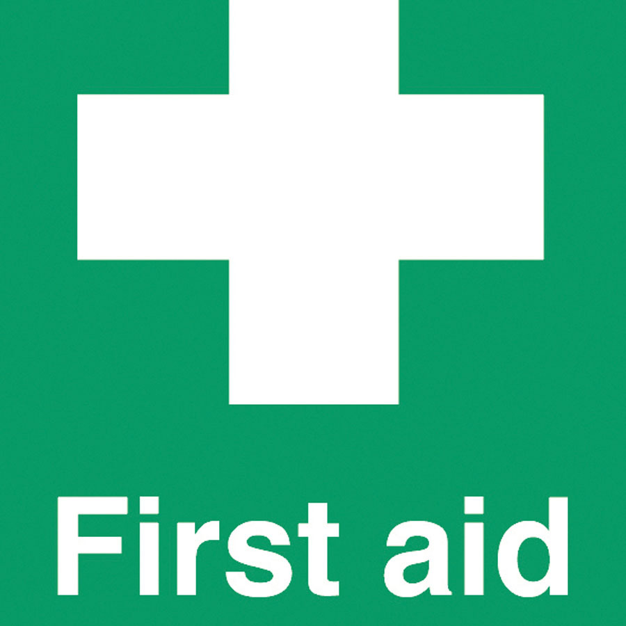 Mileta Safety Sign Self Adhesive Vinyl  - First Aid Sign 15x10cm