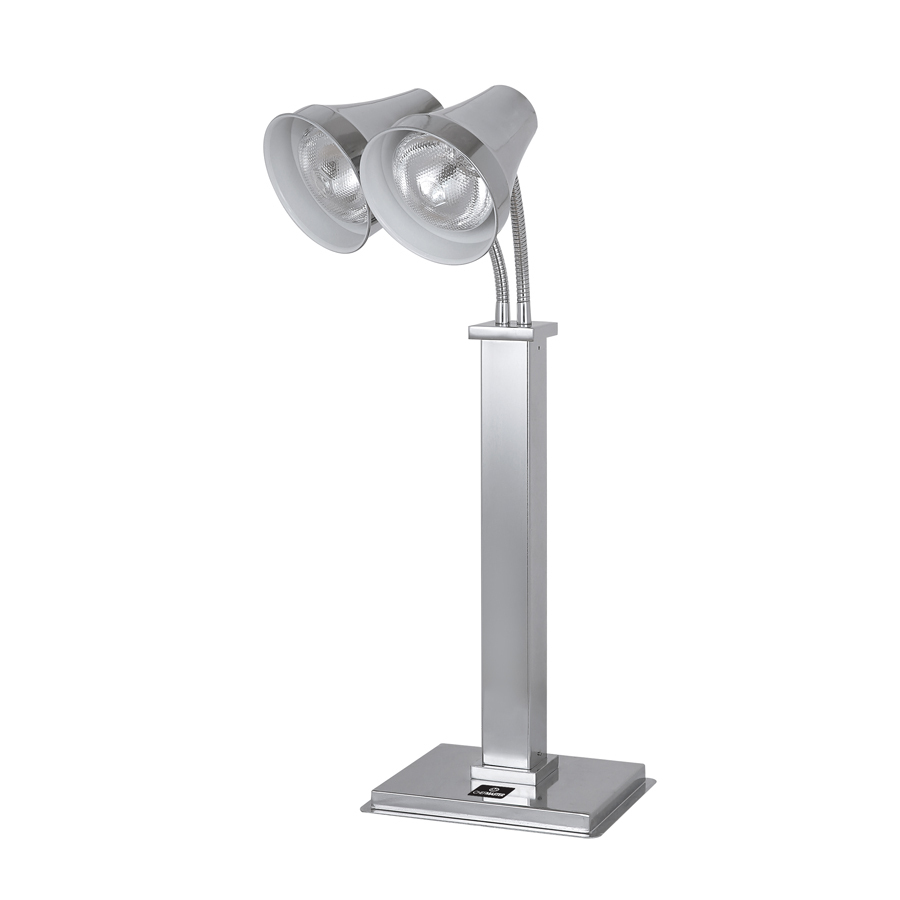 Chefmaster Double Warming Lamp - with Stainless Steel Base