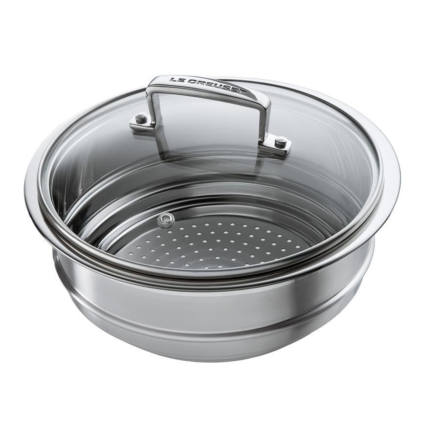 Le Crueset 3-Ply Stainless Steel Multi Steamer With Glass Lid 23.2x15.4cm