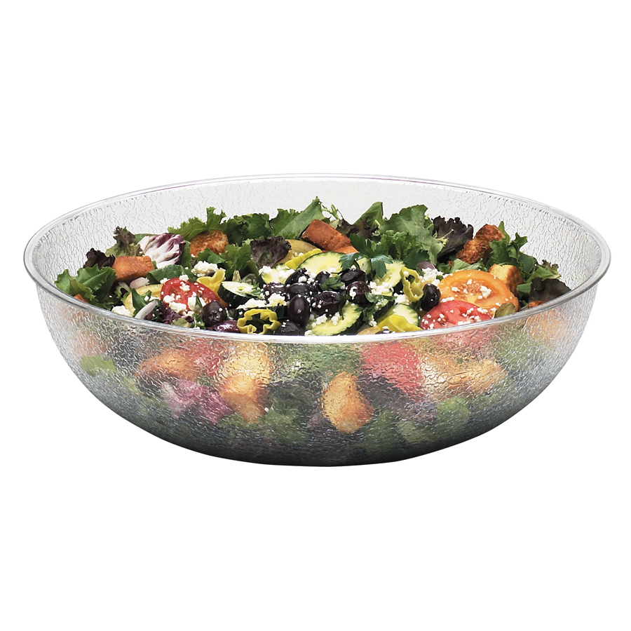 Cambro Camwear Polycarbonate Round Clear Pebbled Bowl 38.1cm 10.6 Litre
