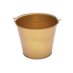 Metal Bucket 7cm High Gold