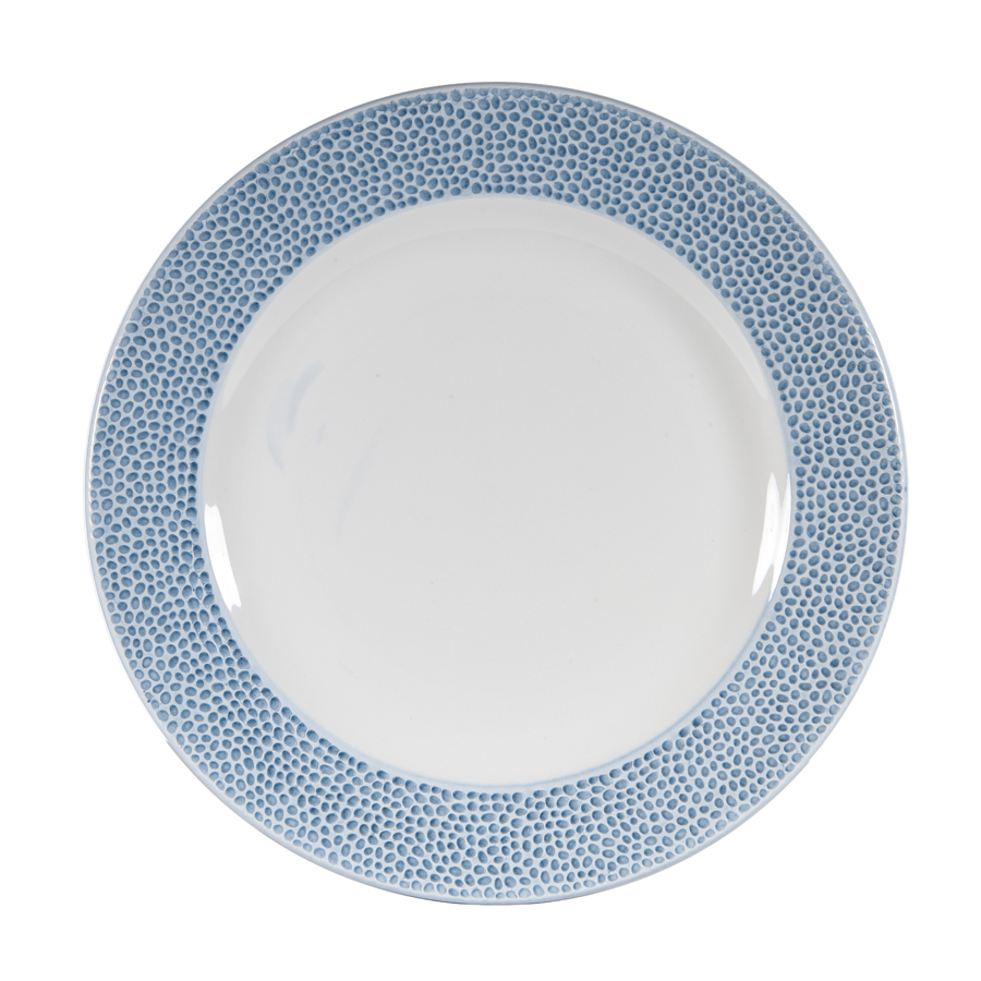Churchill Isla Vitrified Porcelain Ocean Blue Round Footed Plate 27.6cm