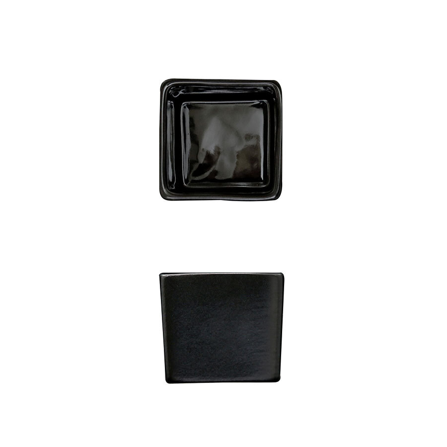 Crème Miniatures Vitrified Porcelain Black Cube 5.9x4.9cm
