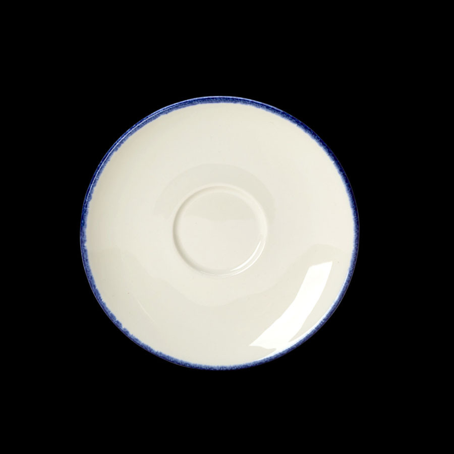 Steelite Blue Dapple Vitrified Porcelain Round Saucer 15cm