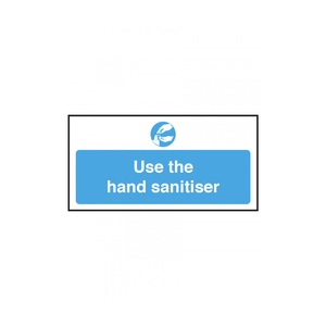 Mileta Safety Sign - Use Hand Sanitiser Vinyl Sign 100x200mm