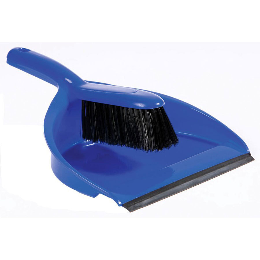 Dustpan And Brush Set Soft Brush Blue