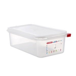 Araven Polypropylene Airtight Container Gastronorm 1/3 4ltr With ColourClips and Label