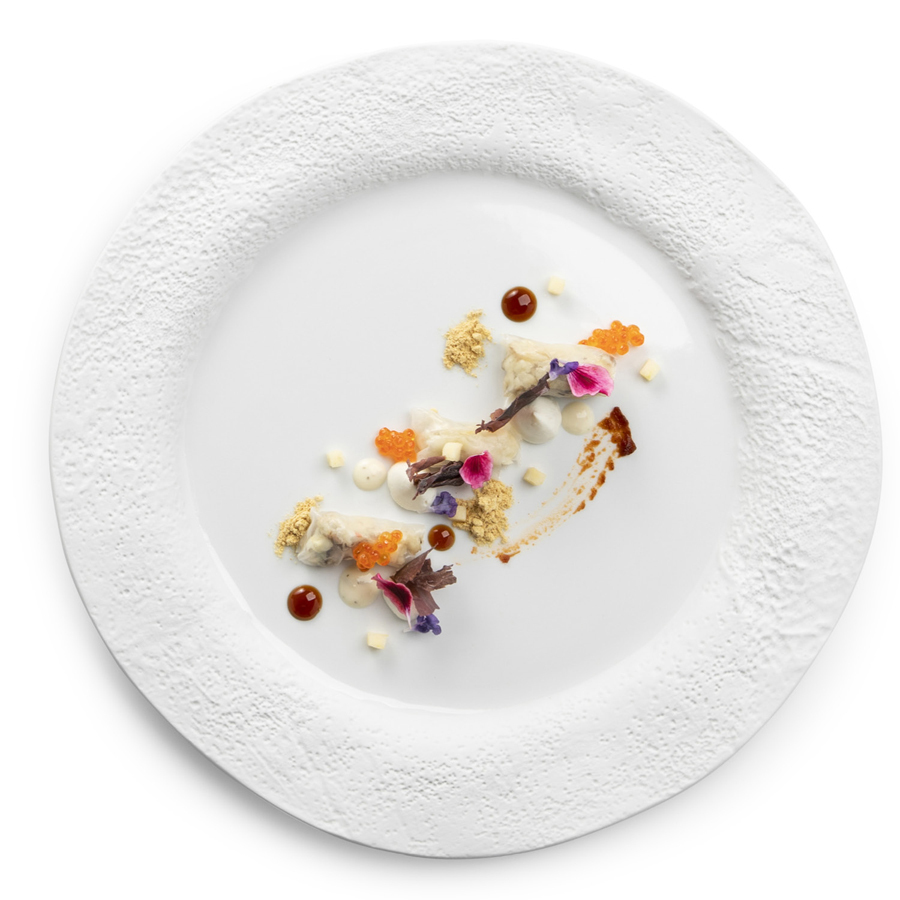 Pordamsa Taffoni Porcelain Gloss/Matte White Round Plate 31cm