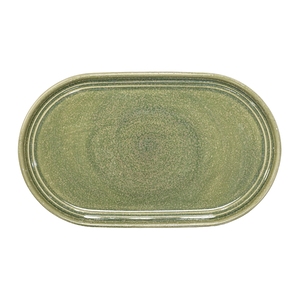 Artisan Heligan Vitrified Stoneware Green Oval Platter 25cm
