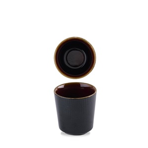Churchill Nourish Vitrified Porcelain Tokyo Black Round Unhandled Cup 10oz