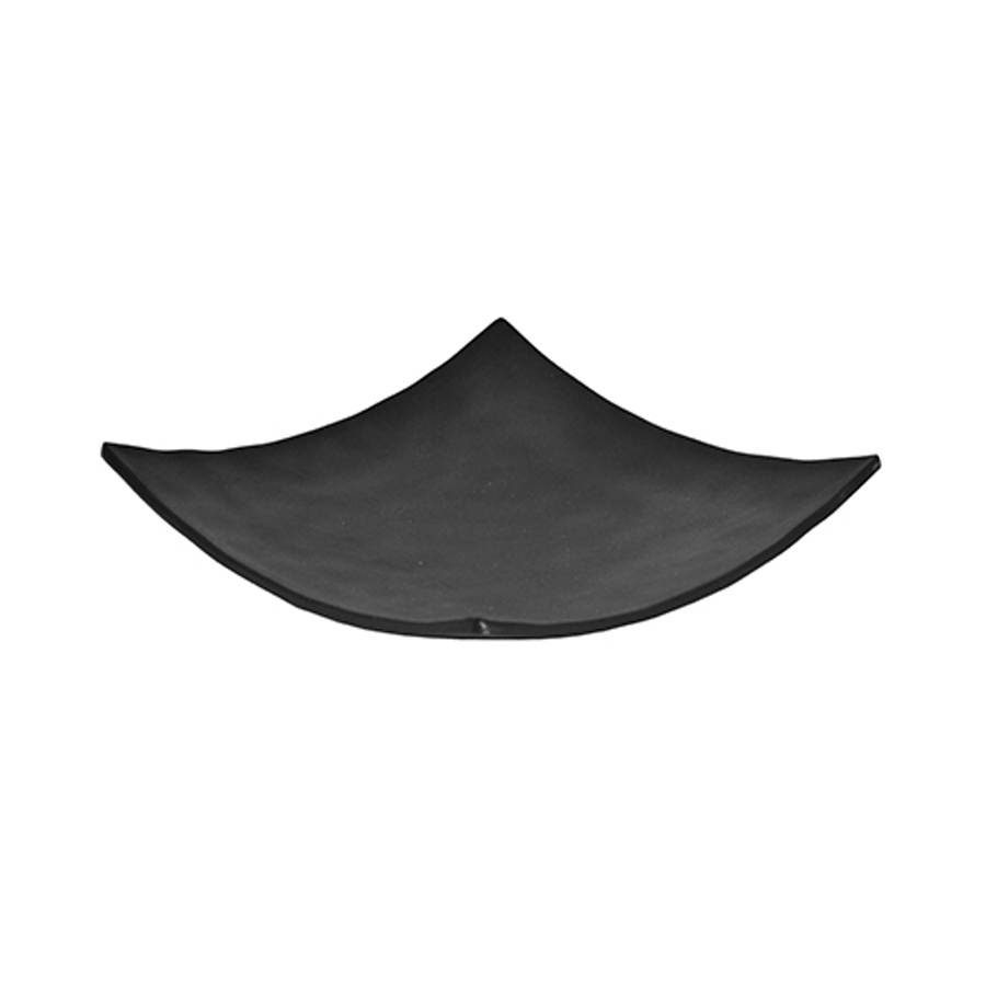 Noir Black Square Curved Plate 188 x 180 x 44mm