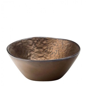 Utopia Midas Stoneware White Copper Round Bowl 11cm 4.5 Inch