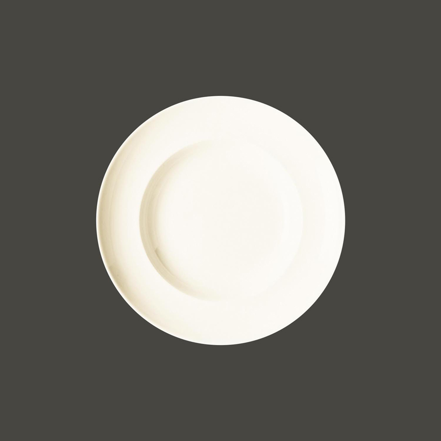 Rak Classic Gourmet Vitrified Porcelain White Round Deep Plate 26cm