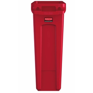 Rubbermaid Slim Jim® Red Bin With Venting Channel 87ltr