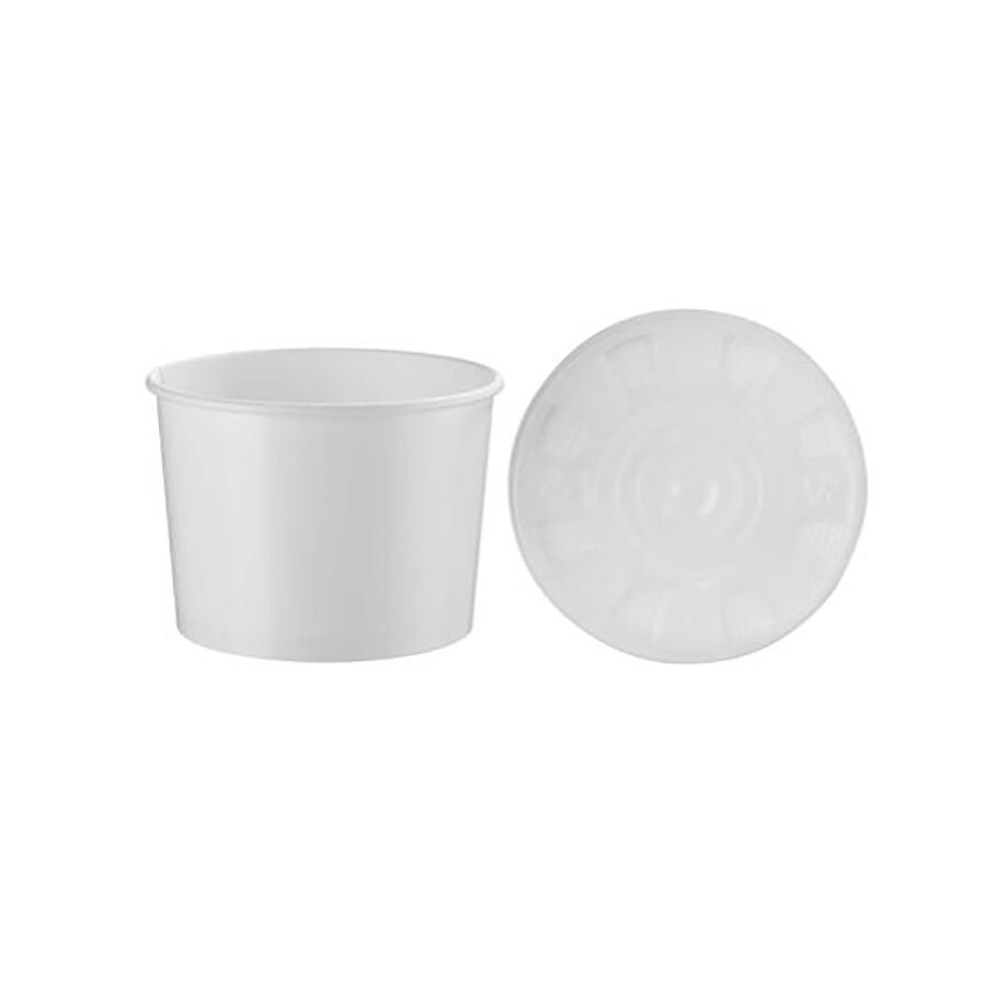 12oz White Food Container c/w PP Lid 250 Per Case