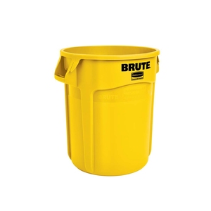 Rubbermaid Brute Polythylene Yellow Round Container 76ltr