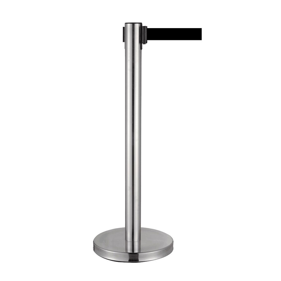 CED Barrier Post - Silver With Black Belt - 1060 x 320mm