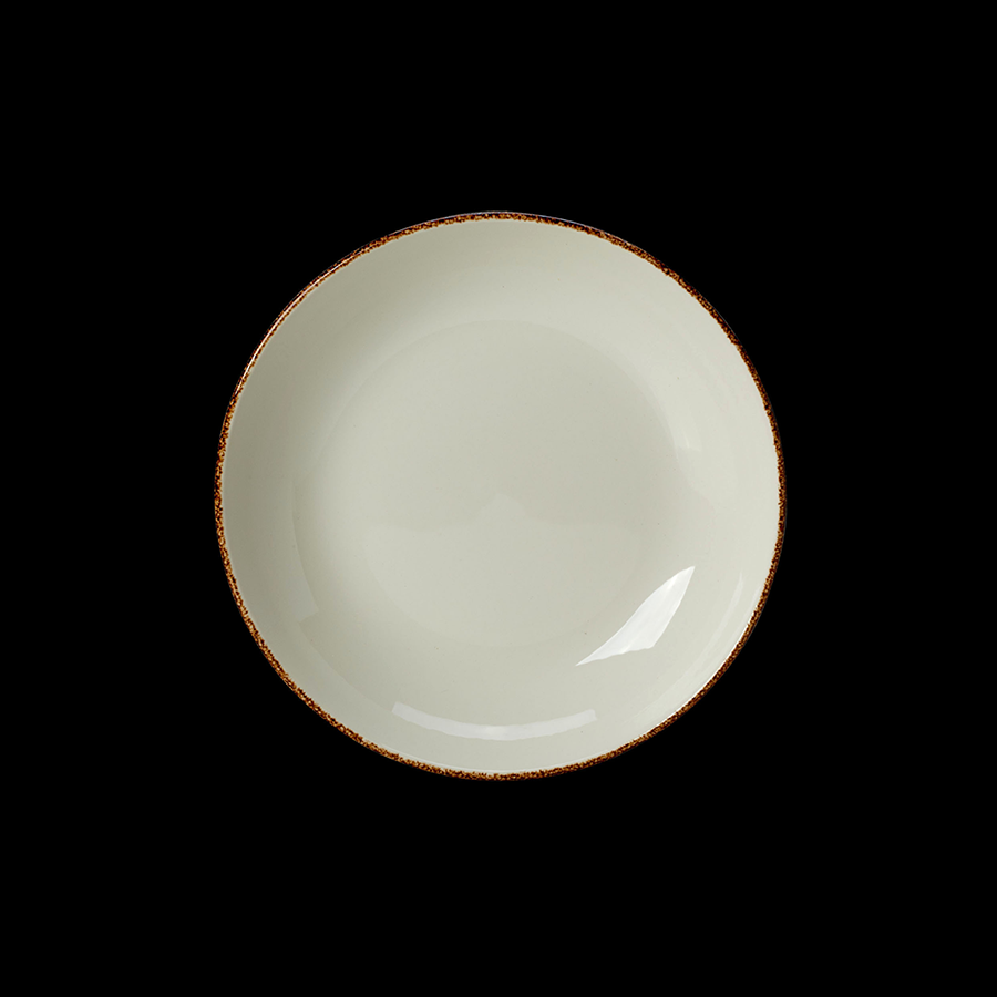 Steelite Brown Dapple Vitrified Porcelain Round Coupe Bowl 13cm 5 Inch
