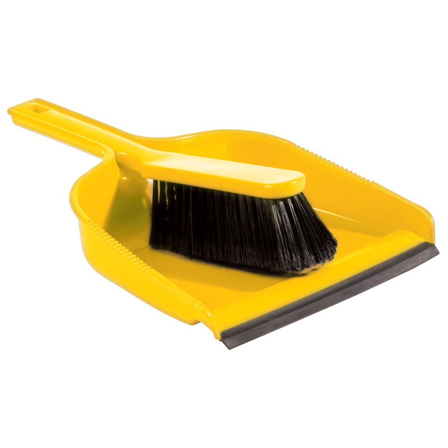 Hillbrush Dustpan With Brush Yellow 323x229mm