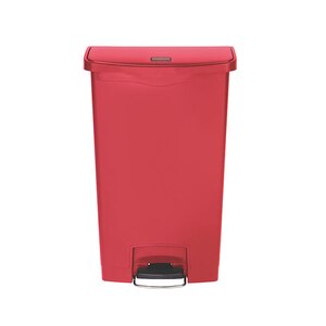 Rubbermaid Slim Step-On Bin Front Step 68 ltr Red
