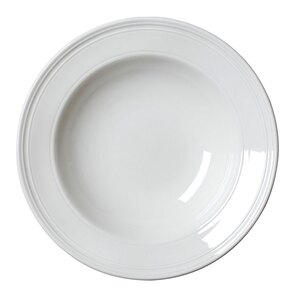 Steelite Bead Vitrified Porcelain White Round Rimmed Bowl Accent 28.5cm