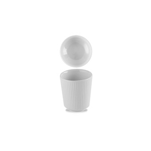 Churchill Nourish Vitrified Porcelain White White Round Unhandled Cup 4oz