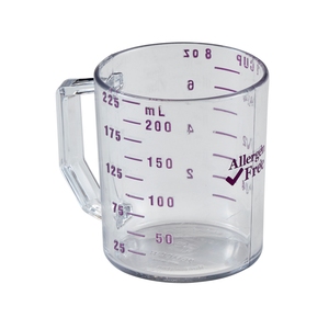 Cambro Measuring Cup Allergen-Free Polycarbonate Purple Markings 225ml Dry Measure