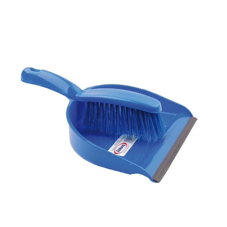 Robert Scott Professional Dustpan And Brush Set Stiff Brush Blue