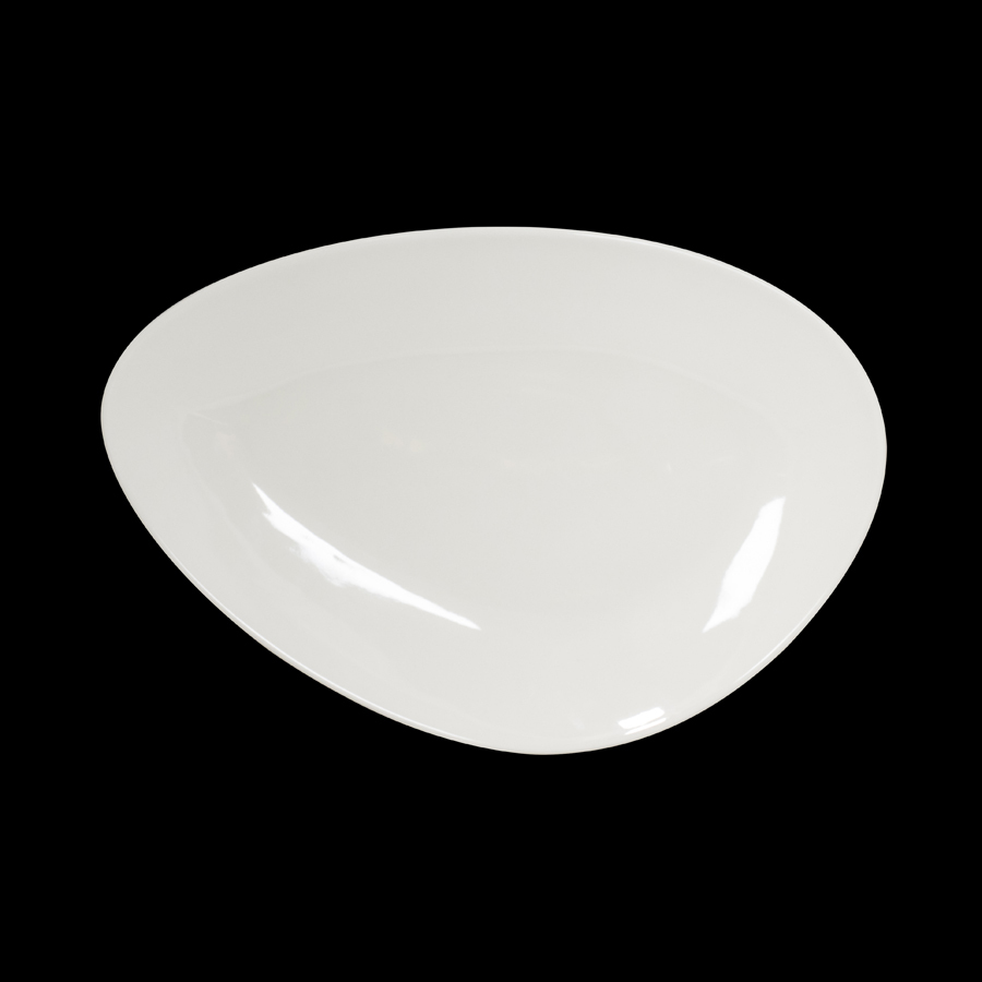 Artisan Crème Vitrified Fine China White Island Plate 33cm
