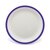 Harfield Duo Polycarbonate White Round Narrow Purple Rim Plate 23cm