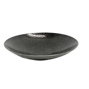 Astera Peel Vitrified Porcelain Slate Grey Round Coupe Bowl 25cm